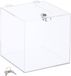 Relaxdays donatiebox met slot - 2 sleutels - acryl