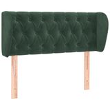 VidaXL Hoofdbord Donkergroen Fluweel 147x23x118/128 cm