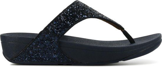 FitFlop Lulu Glitter Teenslippers Dames - Blauw Maat 40