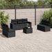 Maison Exclusive - Ensemble de jardin, 8 pièces, avec coussins, noir, en polyrotin