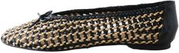 Next - Dames - Forever Comfort® raffia balletschoenen met strik - Zwart