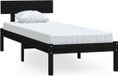vidaXL Bedframe massief grenenhout zwart 90x200 cm