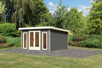 Karibu Tuinhuis Radeburg 3 Grijs 406 x 393 cm