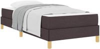 vidaXL Boxspringbed met matras, donkerbruin, 90 x 200 cm, stof