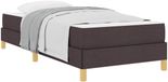 vidaXL Boxspringbed met matras, donkerbruin, 90 x 200 cm, stof