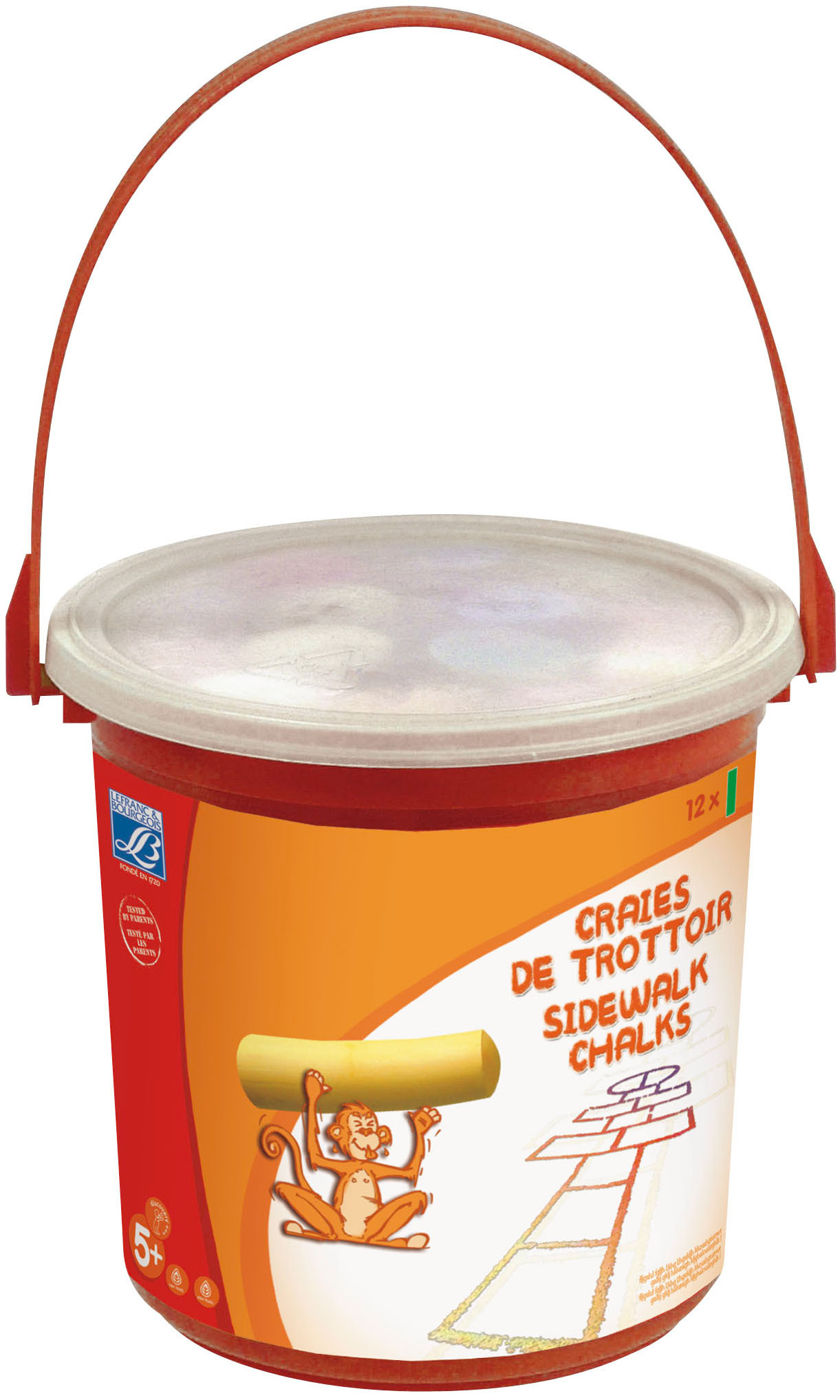 Lefranc & Bourgeois Bucket of 15 sidewalk chalks