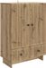 vidaXL Dressoir Artisan Eik 66 x 34,5 x 95 cm Geconstrueerd hout