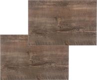 Secret de Gourmet tafel placemat in eiken hout print - Set van 8x stuks - PVC - 45 x 30 cm - Onderleggers - Diner/ontbijt