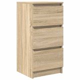 vidaXL Dressoir Sonoma-eikenhout, 37,5 x 35 x 76 cm, houtvezel