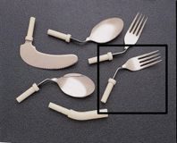 Hana© Modulair bestek Kings gebogen vork linkshandig Wit PVC
