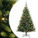 vidaXL Kunstkerstboom met scharnier 150 leds groen 150 cm pvc en pe