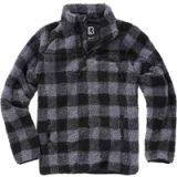 Brandit Teddy Fleece Troyer Sweatshirts zwart-grijs M