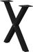 Pieds de table basse 2 pièces en forme de X 60x(42-43) cm acier noir