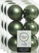Decoris Boules de Noël - 36 pièces - Vert mousse - 6 cm - Plastique - Mat/Brillant