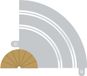 Scalextric - Radius 1 Curve Inner Borders 180° X 2 (Sc8279)