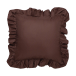 Garden Glory Coussin d'extérieur Garden Glory avec volants 45x45 cm Marron