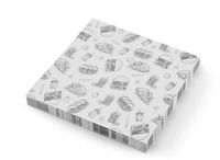 HENDI Vetbestendig papier - fastfood patroon - zwart-wit - 500 stuks - 305x305 mm