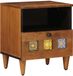 vidaXL Nachtkastje met lade bruin 40 x 33 x 46 cm massief mango hout