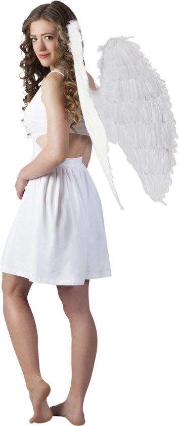 Feestbeest.nl Engelenvleugels wit 87 x 72 cm