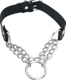 Gothicana by EMP Gothicana Zwarte choker met zilveren ketting - Dames - Standard