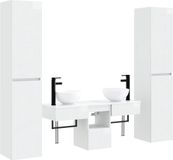 vidaXL Badkamermeubel Set Hoogglans Wit 33 x 34,5 x 160 cm