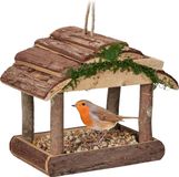 Relaxdays Vogelvoeder huis om op te hangen - Vogelhuis - Vogel voedplaats