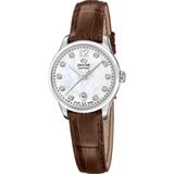 Jaguar Swiss Made Dameshorloge J1046/2 Analoog Leer Bruin