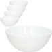 PlasticForte Dessert en serveer schaaltjes / kommetjes - 4x - 950 ml - wit - kunststof - rond - 17 x 7 cm