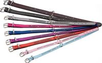 Nobby Halsband Crystal met 1 rij Swarovski elementen paars 27-32 x 1,3 cm