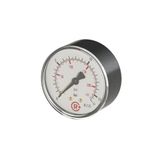 Riegler 218-KD Standard Mano, kunststof houder, dubbele schaal bar/psi, aansluiting achter centra, G 1/4, kwaliteitsincl. 1,6, mes. 0-16,0 bar/230 psi, Ø 63