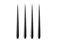 ester & erik Lot de 4 bougies laquées noir brut, 32 cm
