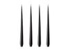 ester & erik Lot de 4 bougies laquées noir brut, 32 cm