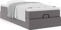 Prolenta Maison Exclusive - Ottoman bedframe met matras, grijs, 100x200 cm, kunstleer