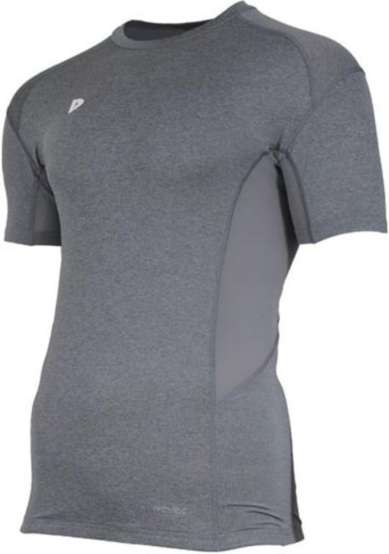 Donnay compressie shirt korte mouw - Baselayer - Heren - Maat S - Grijs gemÃªleerd