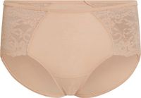 Hunkemöller Dames Lingerie Superslip midi kant - Beige - maat XL