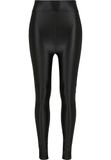Urban Classics Highwaist Shiny Metalic Dames Legging - Zwart - M