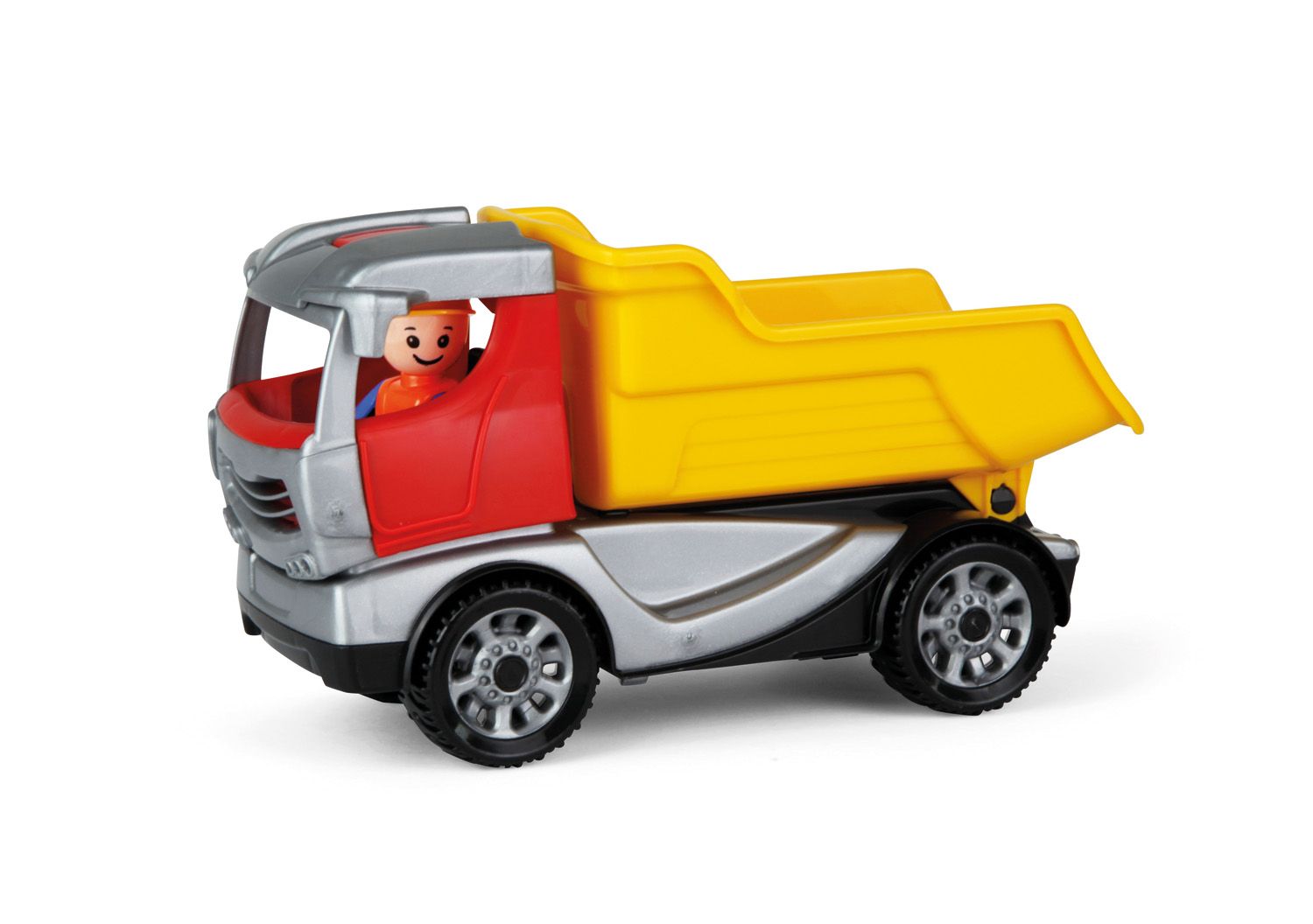 Lena Truckies Dump Truck 22cm - 01620 - Geel/Grijs/Rood - 2+ jaar