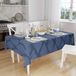 Bonamaison Tafelkleed, Anti-Mold, Sneldrogend, Waterdicht, 100% Polyester Tafellaken, Blauw, 140 x 160 Cm