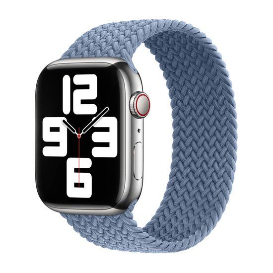 Apple Gevlochten solobandje voor de Apple Watch | 38/40/41/42 mm - Maat 1 - Slate Blue