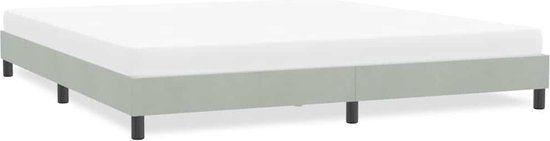vidaXL Bedframe zonder matras 180x210 cm fluweel lichtgrijs