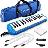 CAHAYA Melodica 32 toetsen voor kinderen, melodica-instrument met draagtas, geschikt voor beginnende studenten, muzikaal cadeau voor jongens en meisjes, blauw CY0050-2