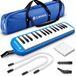 CAHAYA Melodica 32 toetsen voor kinderen, melodica-instrument met draagtas, geschikt voor beginnende studenten, muzikaal cadeau voor jongens en meisjes, blauw CY0050-2