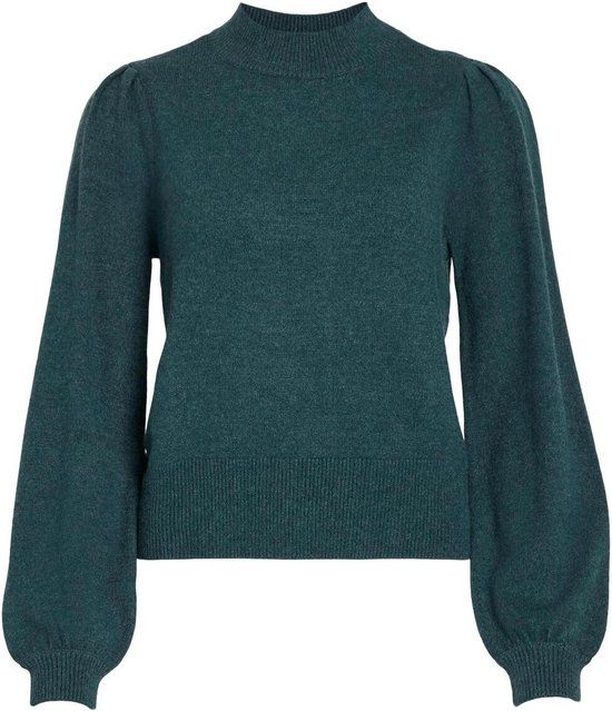 Vila Viril Turtle-nk Balloon L/s Top - Ponderosa Pine - XS