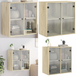 VIDAXL Armoire Murale Avec Portes En Verre Chêne Sonoma 68x37x68,5 Cm