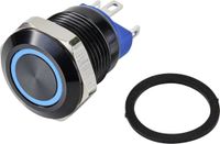 TRU COMPONENTS TC-9428156 GQ12-AF-10E/J/B/12V/A Druktoets 48 V/DC 2 A 1x uit/(aan) Moment Blauw IP67 (front) 1 stuk(s)