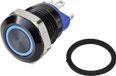 TRU COMPONENTS TC-9428156 GQ12-AF-10E/J/B/12V/A Druktoets 48 V/DC 2 A 1x uit/(aan) Moment Blauw IP67 (front) 1 stuk(s)
