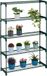 Merkloos Relaxdays plantenrek binnen - 5 etages - metaal - 139 x 91 x 28,5 cm - groen