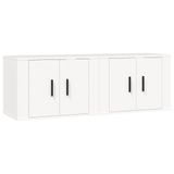 VidaXL Meubles TV, 2 pièces, blanc, 80x34,5x40 cm