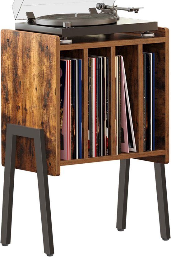 ACAZA LP Opbergsysteem - Vintage Bruin - Vinyl Opbergsysteem - 72 Platen