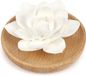 Huiles essentielles diffuseur avec pierre parfumée, mini lotus fleur diffuseur ensemble avec bois boîte d'encens pour chambre, salon, spa et salle de bain - aromathérapie et relaxation